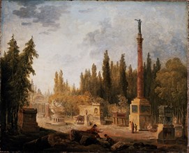 Le Jardin du Musée des monuments français, ancien couvent des Petits-Augustins, 1803.
