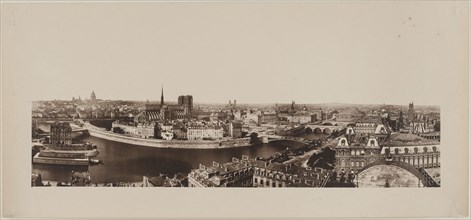 Panorama taken from Saint-Gervais church, 4th arrondissement, Paris, between 1862 and 1872.