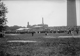 Military Field Mass By Holy Name Soc. of Roman Catholic Church - General View, 1910. Creator: Harris & Ewing.
