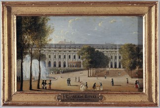 Gardens of the Palais-Royal, around 1820, current 1st arrondissement, between 1815 and 1825.