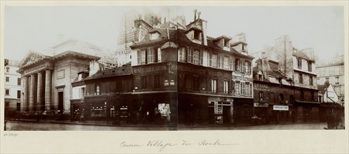 Panorama of the old village of Roule, now rue du Faubourg-Saint-Honore, 8th arrondissement, Paris, 1890.