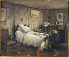 Gambetta's mortuary chamber, in his villa in Les Jardies, Ville-d'Avray, January 1883.