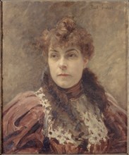 Portrait of Daniel Lesueur (known as Jeanne Loiseau, 1860-1921), woman of letters, c1895.