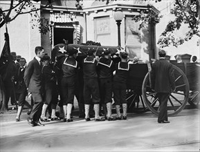 Schley, Winfield Scott, Rear Admiral, U.S.N. Funeral, St. John's Church - Casket, 1911.