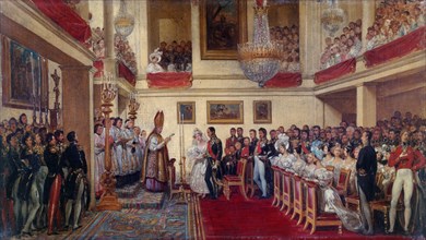 The marriage of King Leopold I with the Princess of Orleans, between 1833 and 1837.