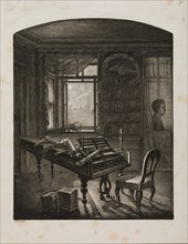 Beethoven's death room in the "Schwarzspanierhaus" in Vienna, 1827. Private Collection.