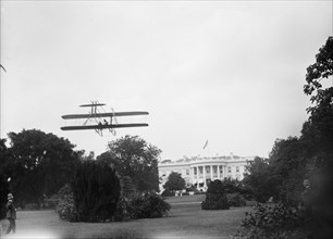 Atwood, Harry. Aviator. Rising From White House Lawn In Wright Type B Plane, July, 1911.