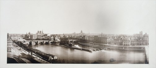 Panorama taken from the Louvre, 1st, 4th and 6th arrondissements, Paris, between 1862 and 1872.
