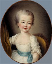 Portrait de petite fille en robe blanche, dite Alexandrine Lenormant d'Etiolles.