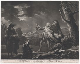 Mr. Garrick in the Character of King Lear (Shakespeare, King Lear, Act 3, Scene 1), 1761.