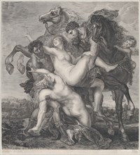 Phoebe and Hilaera, the daughters of Leucippus, being abducted by Castor and Pollux, ca. 1750-1800.