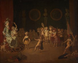 Scène de la comédie italienne jouée par une troupe d'enfants, between 1704 and 1706.