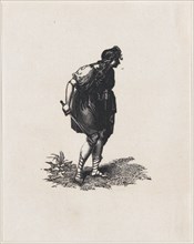 Figure holding a sword with their back hunched (after one of Boydell's Shakespeare), ca. 1800-1899.