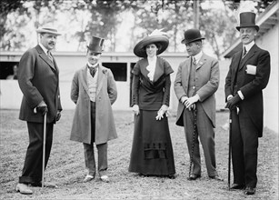 Horse Shows. Richard Mcgramm; Count Debuisseret; Mrs. Mcgramm; William E. Ellis; Sir Robert Hatfield, 1911.