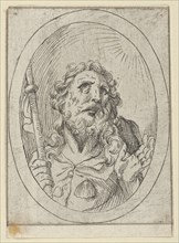 Saint James Major, looking upwards and holding a staff, from Christ, the Virgin, and Thirteen Apostles, 1600-1640.