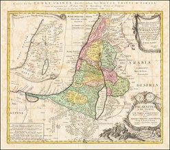 Map of the Holy Land Divided into the Twelve Tribes of Israel , ca 1730. Private Collection.