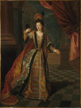 Presumed portrait of Mademoiselle de Nantes (Louise-Francoise de Bourbon, 1673-1743), in ballgown, c1690.