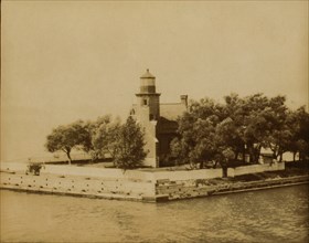 Lighthouse at end of ship canal, St. Clair Lake, i.e., Sand Island Lighthouse near Bayfield, Wisconsin, 1903.