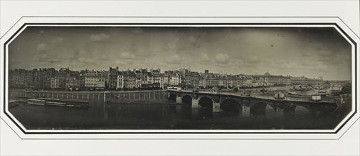 Panorama. Le Pont-Neuf, le Louvre et le quai de la Mégisserie, 1er arrondissement, Paris, between 1845 and 1850.