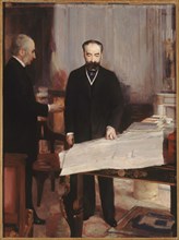 Vice-Rector Greard presenting plans for the new Sorbonne to President Sadi Carnot, 1894.