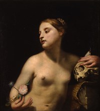 Allegory of Vanity and Penitence, Mid of 17th cen. Found in the collection of the Musée de Picardie, Amiens.