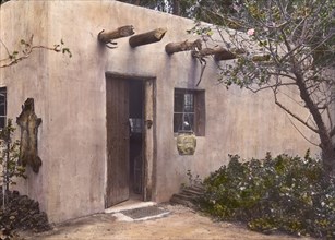John Henry Fisher adobe house, 765 West Highland Avenue, Redlands, California, 1917.