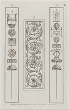 Panels of Ornament, nos. IIII-VI ("Designs for Various Ornaments," pl. 2), May 1, 1777.