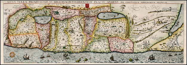 Map of the Holy Land Divided into the Twelve Tribes of Israel , 1580s. Private Collection.