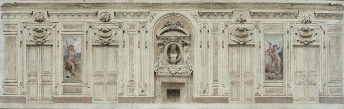 Esquisse pour la salle des mariages de la mairie de Courbevoie : L'amour - L'hyménée, 12–1884.
