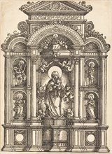 Altar with the Virgin and Child and Saints Christopher, Barbara, George and Catherine, c. 1520.