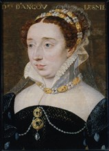 Portrait de Diane de France, duchesse d'Angoulême (1538-1619), fille légitimée d'Henri II, c1570.