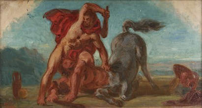 Esquisse pour le salon de la Paix de l'Hôtel de Ville de Paris : Hercule tuant le centaure Nessus, between 1852 and 1854.