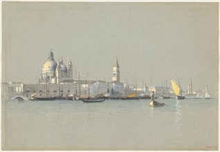 View across the Giudecca Canal toward the Salute and the Campanile of San Marco, c. 1875.