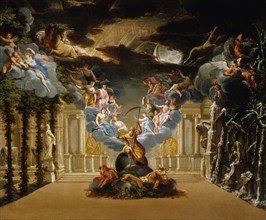 The Palais du Temps. Scenery for the prologue of "Atys", lyrical tragedy by Lully, c1708.