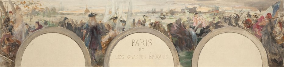 Esquisse pour le salon d'entrée de l'Hôtel de ville de Paris : Paris et les grandes époques, 1892.