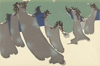 Windswept Pines (Sonarematsu). From the series "A World of Things (Momoyogusa)", 1909-1910. Private Collection.