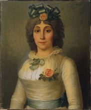 Portrait of a woman, formerly identified as Anne-Josèphe Théroigne de Méricourt (1762-1817), 1793.