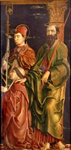 Saints Maurelius and Paul with Cardinal Bartolomeo Roverella, c. 1480-1485. Creator: Tura, Cosimo (before 1431-1495).