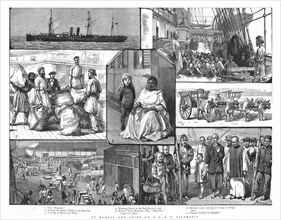 'To Bombay and China on a P&O Steamship', 1886.  Creator: Unknown.