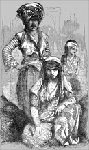 'Native of Laristan, and an Armenian Woman', 1854. Creator: Unknown.