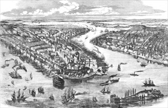 'Panoramic view of the City of New York', 1854. Creator: Unknown.