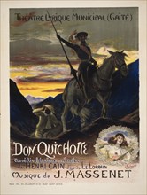 Poster for the Paris prèmiere of the opera Don Quichotte by Jules Massenet , 1910. Private Collection.