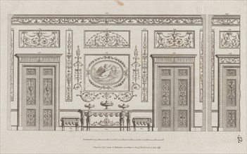 Interior Ornamented Wall with Doors, nos. 228-239 ("Designs for Various Ornaments," pl. 42), July 17, 1791.