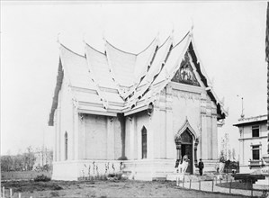 Exterior of Siam (Thailand) exhibit building, Louisiana Purchase Exposition, St. Louis, Missouri, 1904.