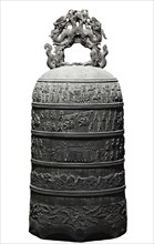 The Lubu Bell carved with a procession of officials (lubu), 960-1127 . Creator: The Oriental Applied Arts.