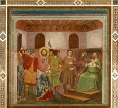 Christ before Caiaphas (From the cycles of The Life of Christ), 1304-1306. Creator: Giotto di Bondone (1266-1377).