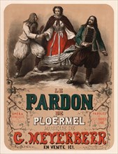Poster for the premiere of the opera "Dinorah ou Le pardon de Ploërmel" by Giacomo..., 1859. Creator: Emy, Henry (1820-1874).