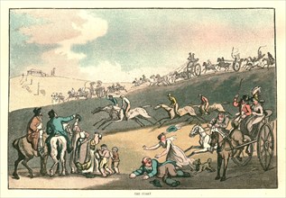 'The Humours of Horse Racing, The Start', c1816 (1886). Creator: Unknown.