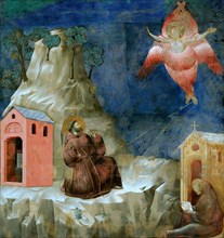 The Stigmatisation of Saint Francis (from Legend of Saint Francis), 1295-1300. Creator: Giotto di Bondone (1266-1377).
