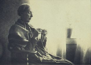 Portrait of the artists' mother, between 1890 and 1895. Creator: Frances S. Allen.
